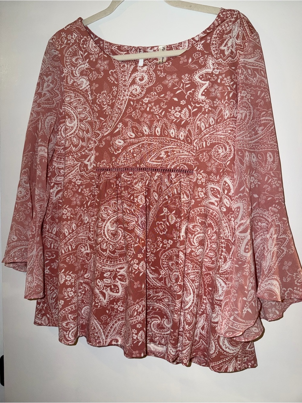 PerSeption Concept Mauve Paisley Peasant Tunic